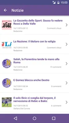 Fiorentinanews android App screenshot 0